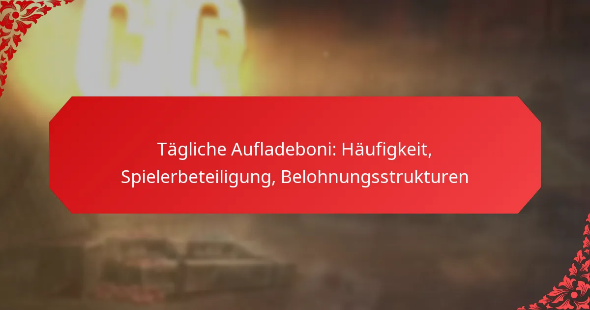 Tägliche Aufladeboni: Häufigkeit, Spielerbeteiligung, Belohnungsstrukturen
