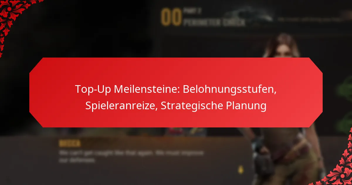 Top-Up Meilensteine: Belohnungsstufen, Spieleranreize, Strategische Planung
