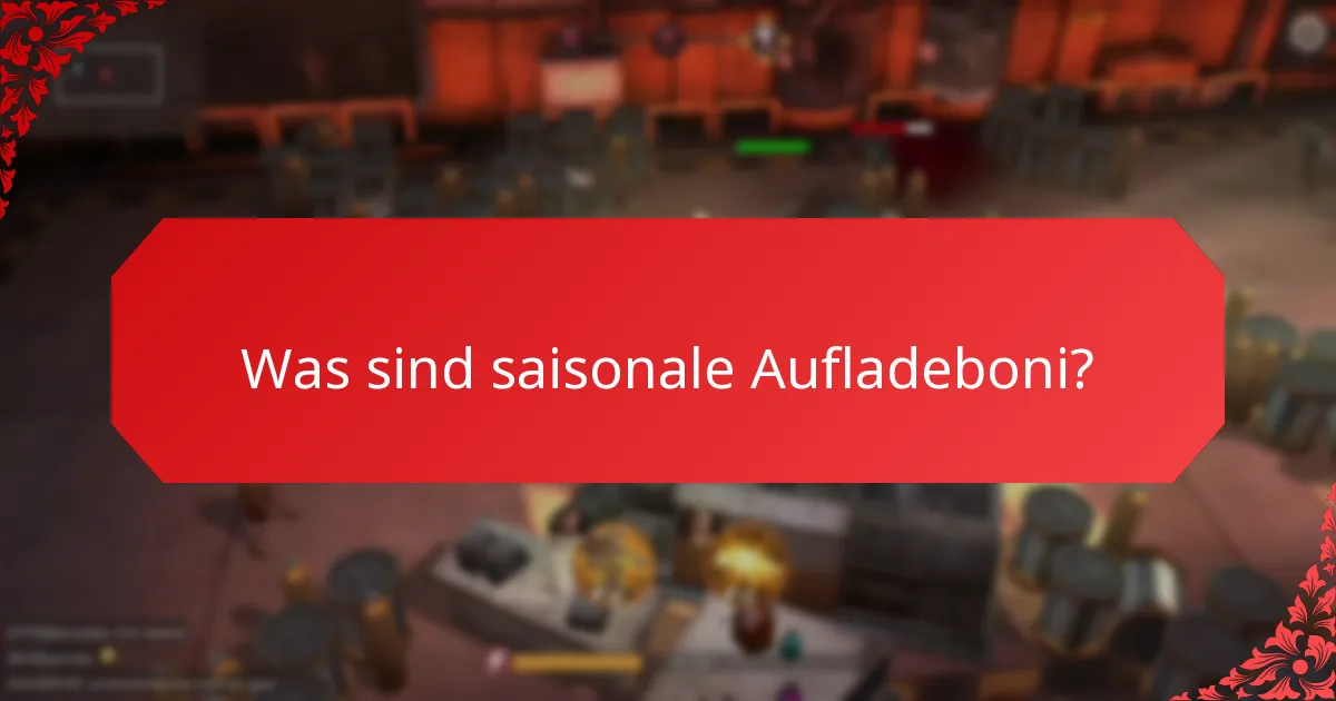 Welche Feiertagsthemen sind mit Aufladeboni verbunden?