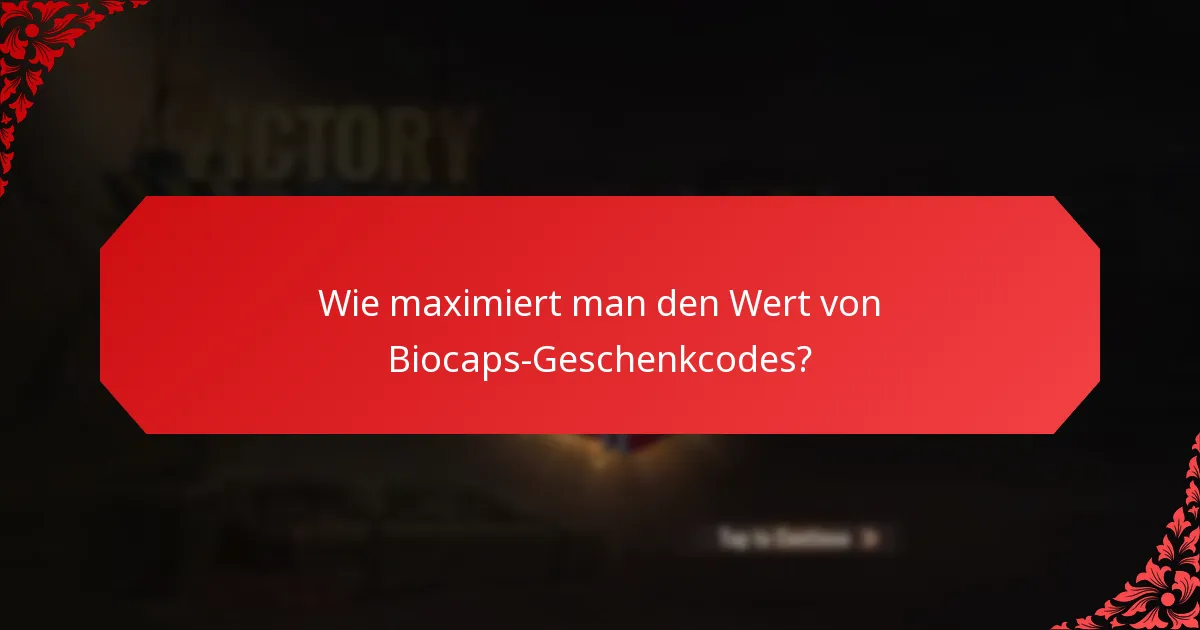 Was sollten Sie tun, wenn Ihr Biocaps-Geschenkode nicht funktioniert?